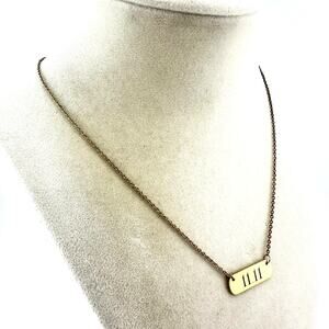 Stella & Dot Engraved Bar Pendant 11.11 Angel Number Minimalist 18" Necklace